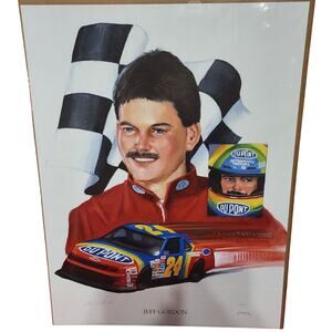 Jeff Gordon 18" x 24" lithograph Numbered 155/6000 and Signed by Phil Starke